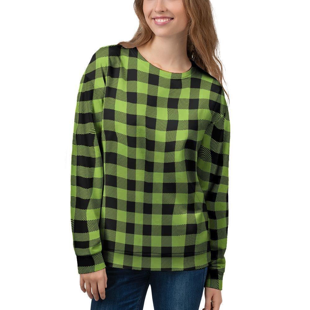 Green Plaid Women's Sweatshirt-grizzshop