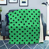 Green Polka Dot Blanket-grizzshop