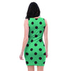 Green Polka Dot Bodycon Dress-grizzshop