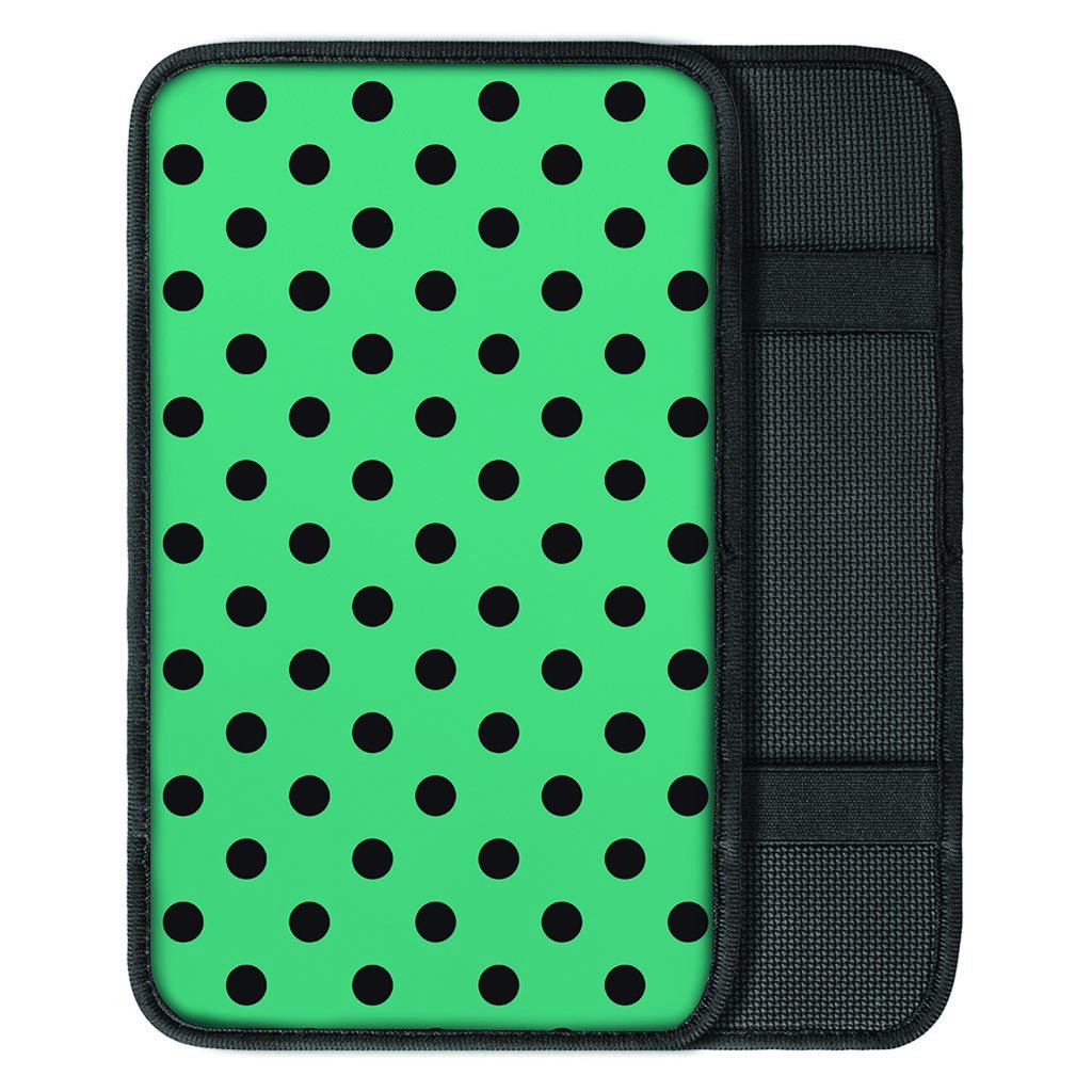 Green Polka Dot Car Console Cover-grizzshop