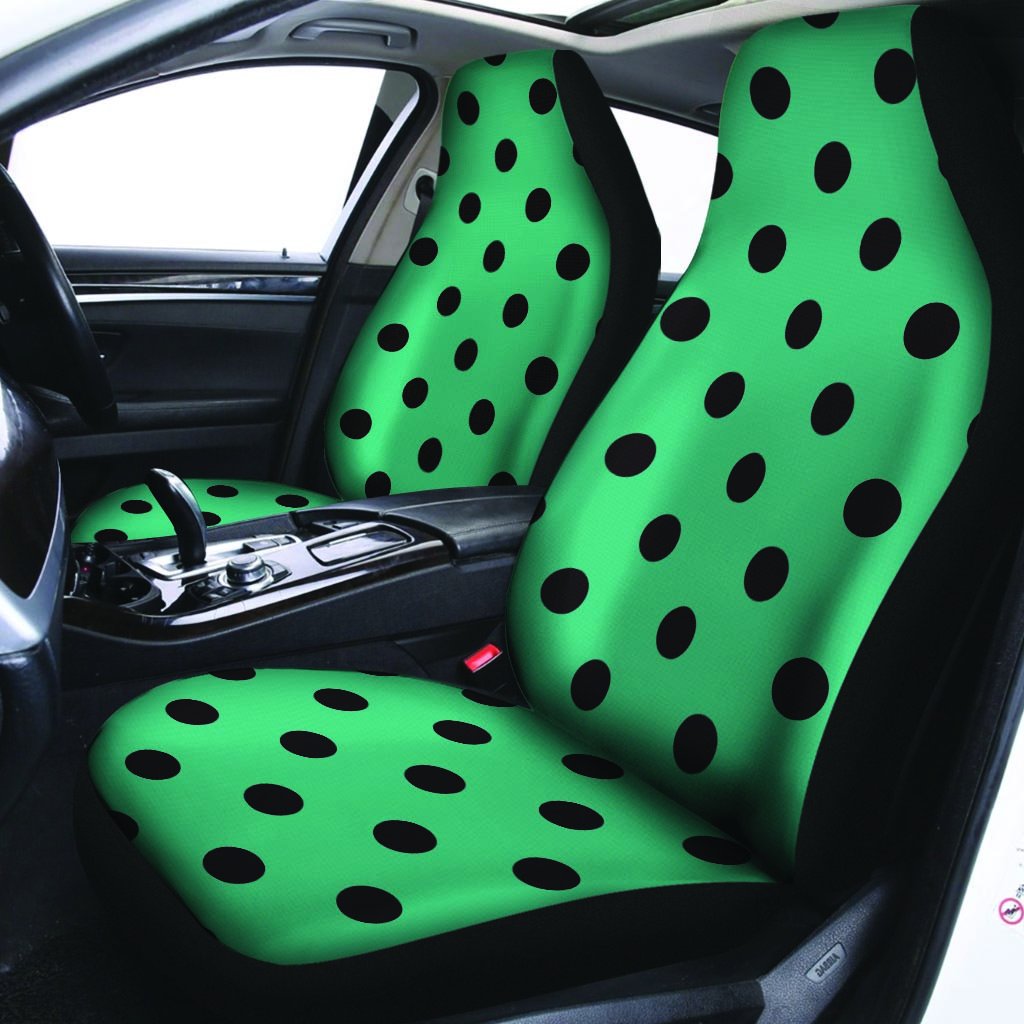 Green Polka Dot Car Seat Covers-grizzshop