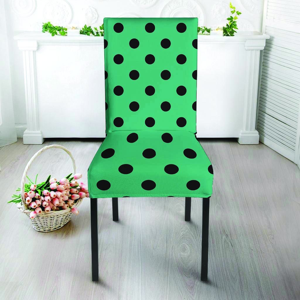 Green Polka Dot Chair Cover-grizzshop