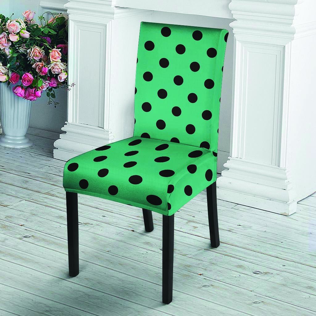 Green Polka Dot Chair Cover-grizzshop