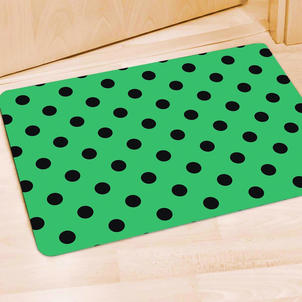 Green Polka Dot Door Mat-grizzshop