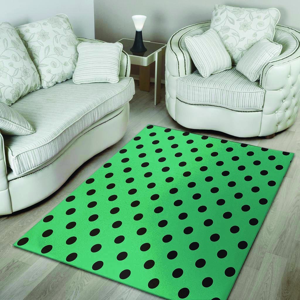 Green Polka Dot Floor Mat-grizzshop