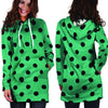 Green Polka Dot Hoodie Dress-grizzshop