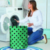 Green Polka Dot Laundry Basket-grizzshop