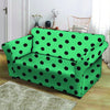 Green Polka Dot Loveseat Cover-grizzshop