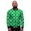 Green Polka Dot Men's Bomber Jacket-grizzshop