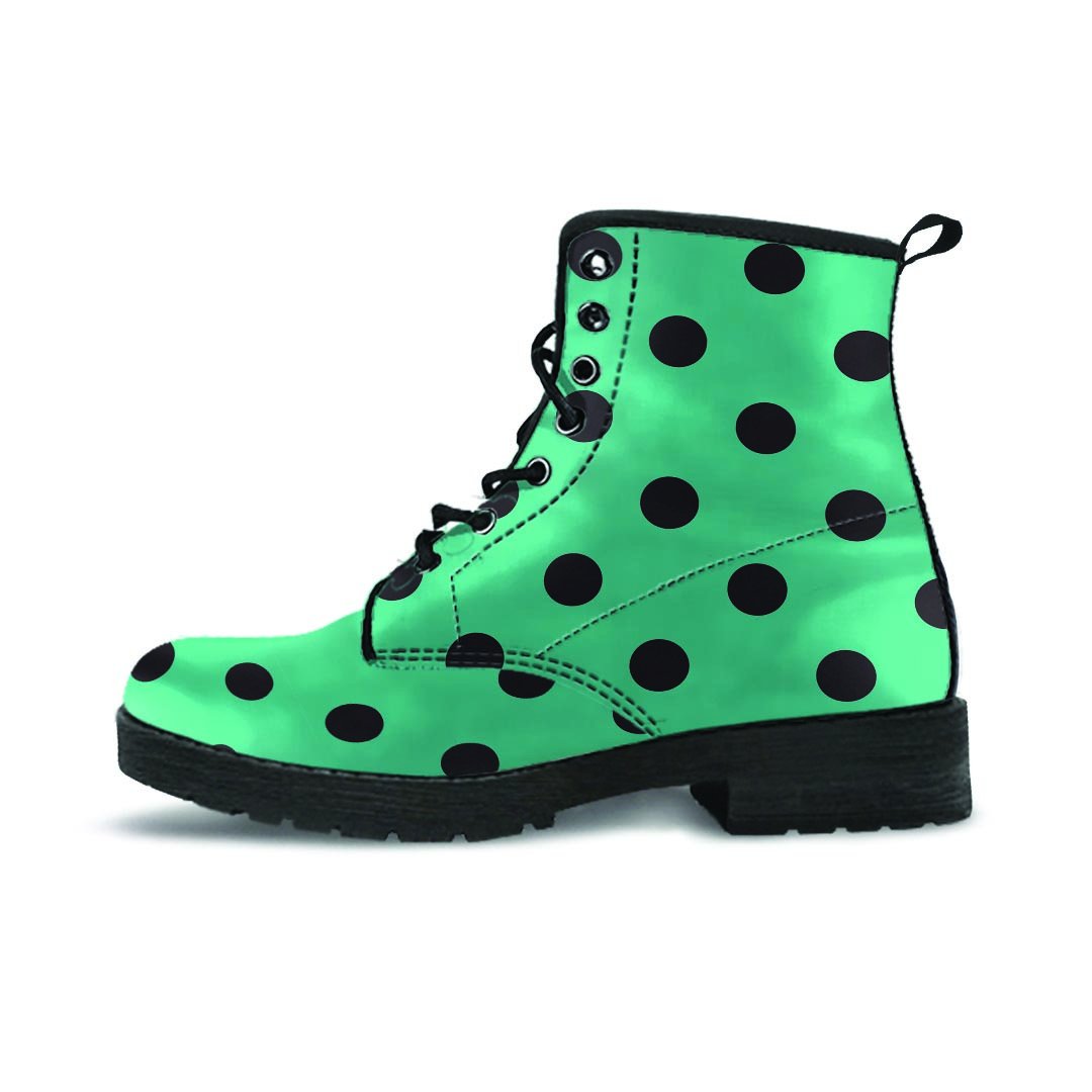 Green Polka Dot Men's Boots-grizzshop