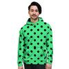 Green Polka Dot Men's Hoodie-grizzshop