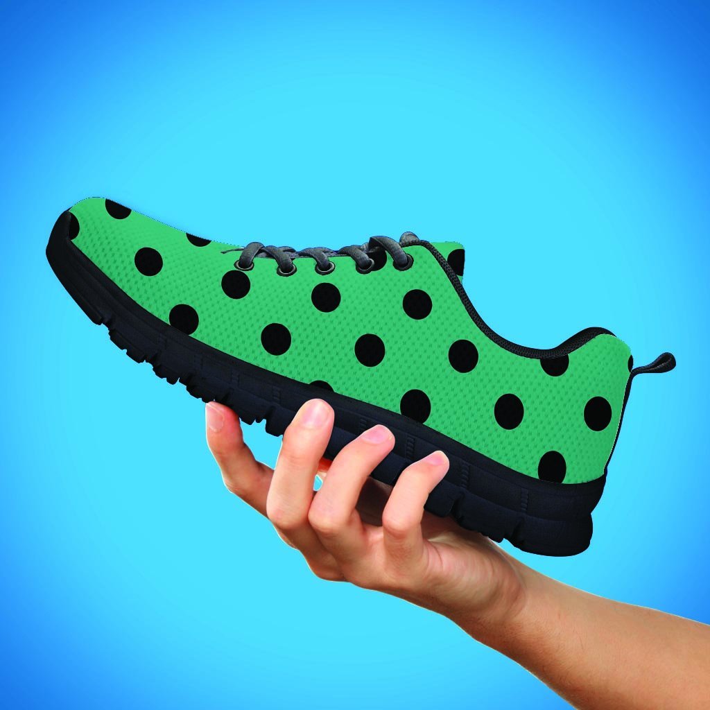 Green Polka Dot Men's Sneakers-grizzshop