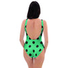 Green Polka Dot One Piece Swimsuite-grizzshop