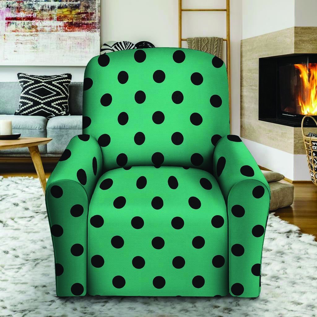 Green Polka Dot Recliner Cover-grizzshop