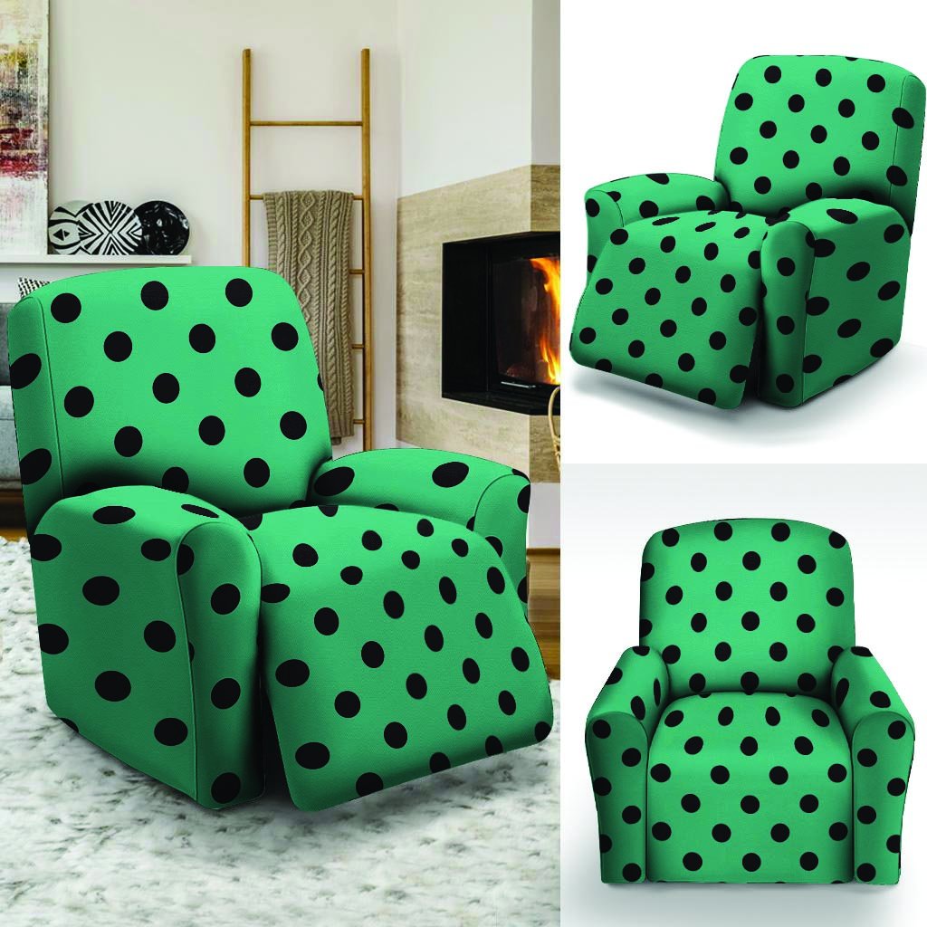 Green Polka Dot Recliner Cover-grizzshop