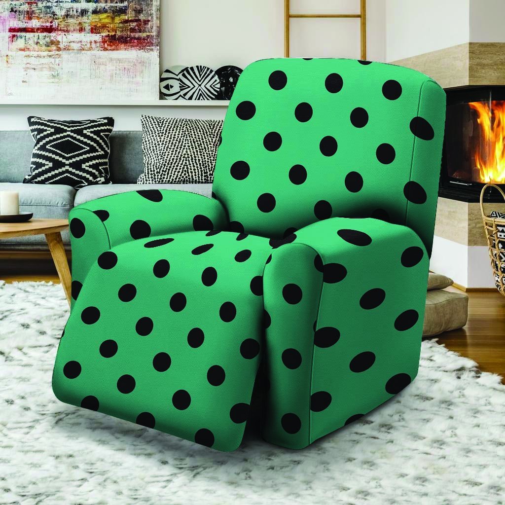 Green Polka Dot Recliner Cover-grizzshop