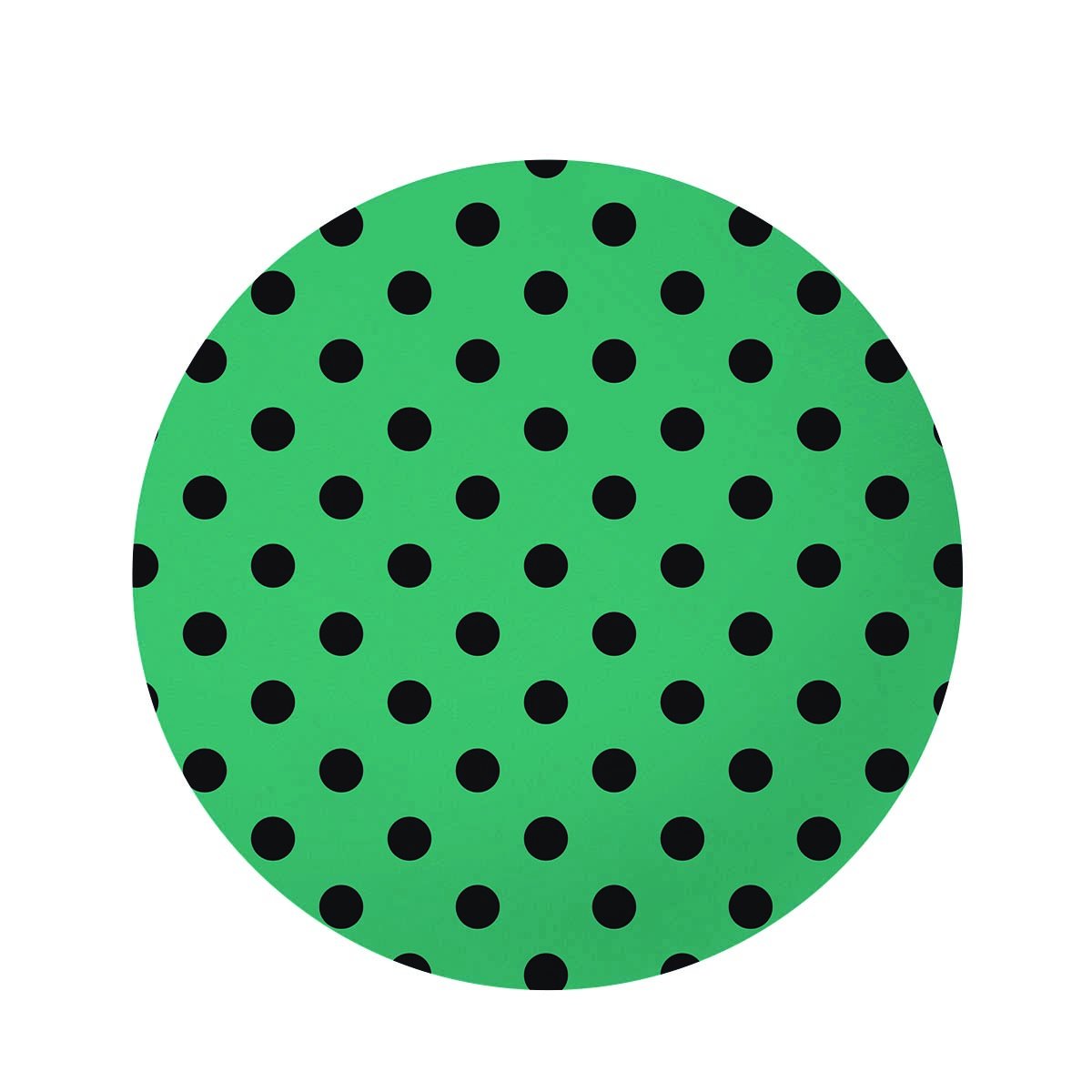 Green Polka Dot Round Rug-grizzshop