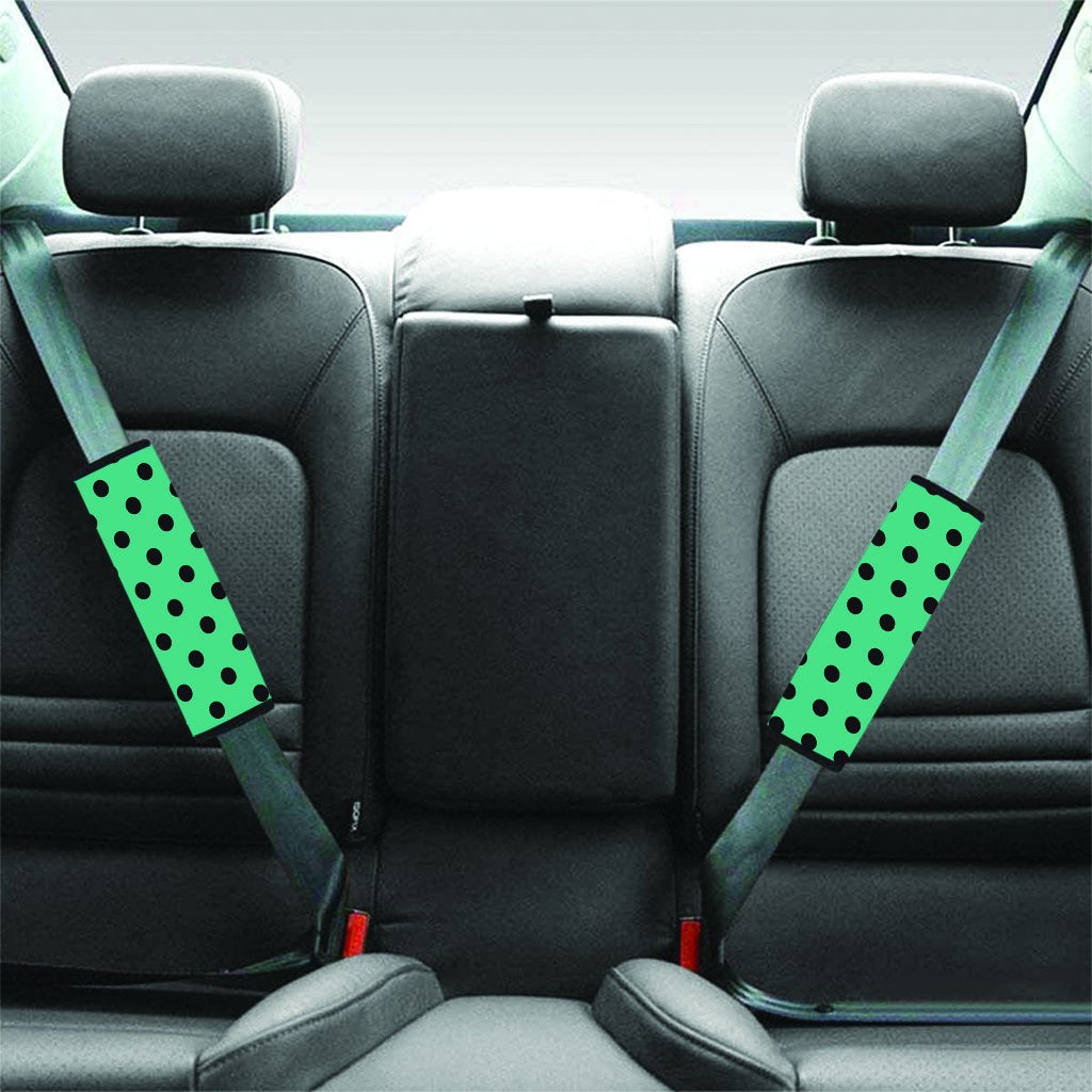 Green Polka Dot Seat Belt Cover-grizzshop