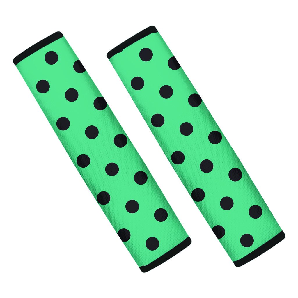 Green Polka Dot Seat Belt Cover-grizzshop