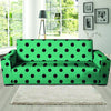 Green Polka Dot Sofa Cover-grizzshop