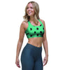 Green Polka Dot Sports Bra-grizzshop