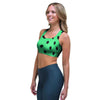 Green Polka Dot Sports Bra-grizzshop