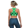 Green Polka Dot Sports Bra-grizzshop