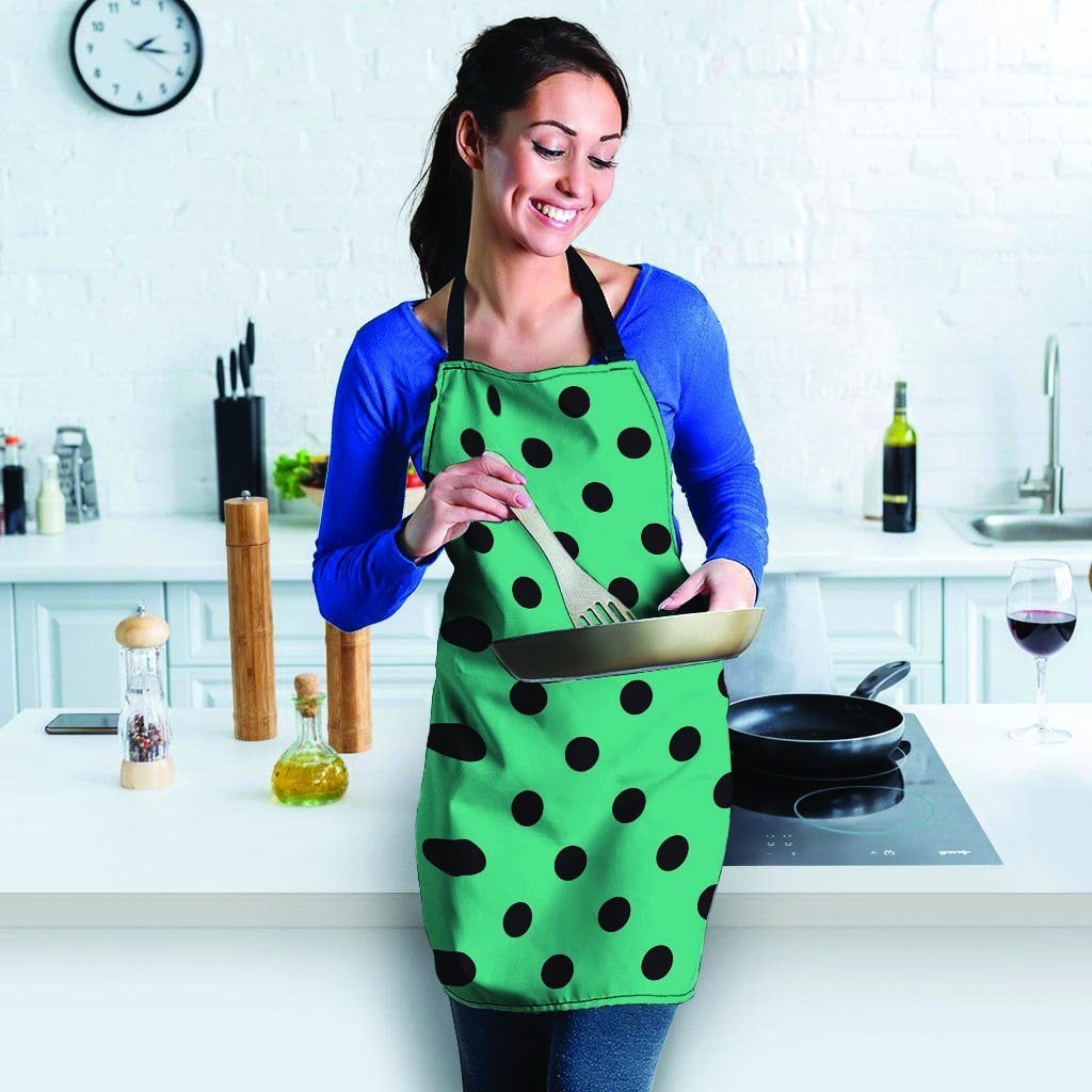 Green Polka Dot Women's Apron-grizzshop