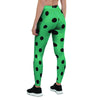 Green Polka Dot Women's Leggings-grizzshop