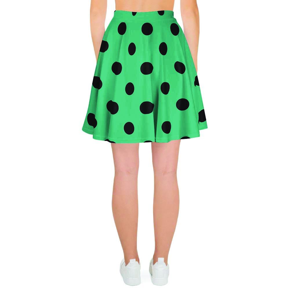 Green Polka Dot Women's Skirt-grizzshop