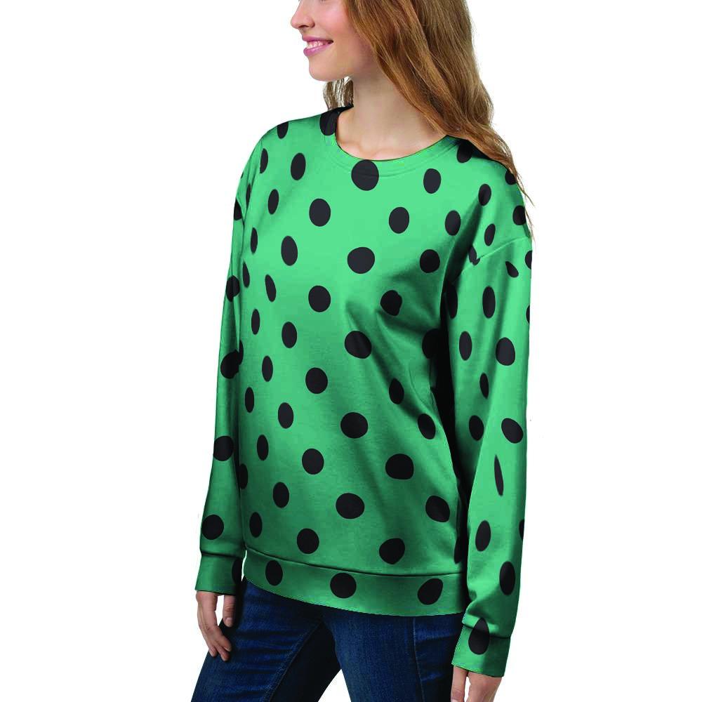 Green Polka Dot Women's Sweatshirt-grizzshop