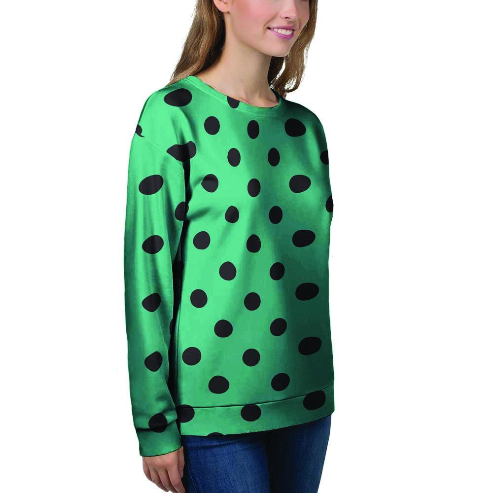 Green Polka Dot Women's Sweatshirt-grizzshop