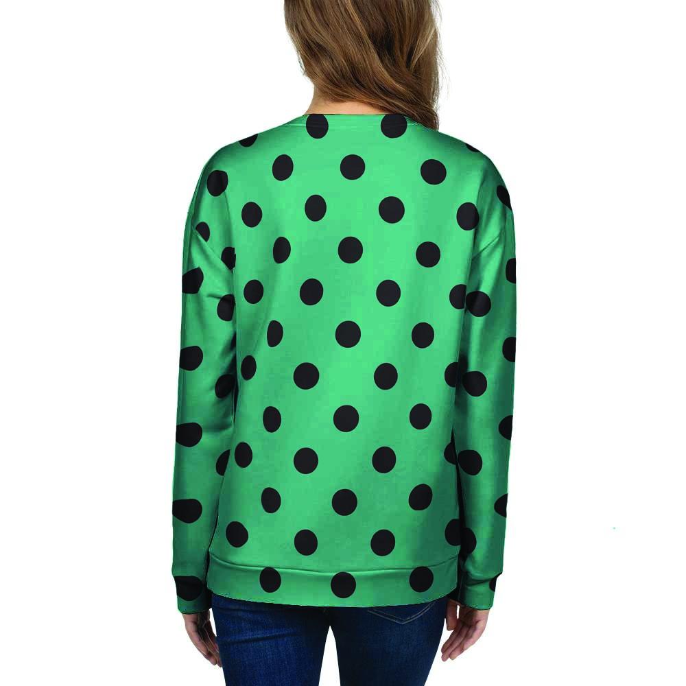 Green Polka Dot Women's Sweatshirt-grizzshop