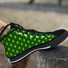 Green Rubber Duck Print Pattern Black High Top Shoes-grizzshop