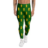 Green Rubber Duck Print Pattern Men's Leggings-grizzshop