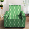 Green Sage Polka Dot Armchair Cover-grizzshop