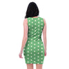 Green Sage Polka Dot Bodycon Dress-grizzshop