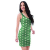 Green Sage Polka Dot Bodycon Dress-grizzshop