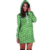 Green Sage Polka Dot Hoodie Dress-grizzshop