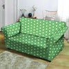 Green Sage Polka Dot Loveseat Cover-grizzshop