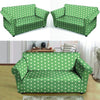 Green Sage Polka Dot Loveseat Cover-grizzshop