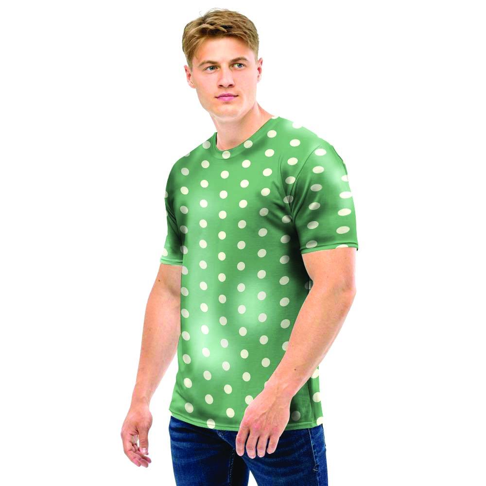 Green Sage Polka Dot Men T Shirt-grizzshop