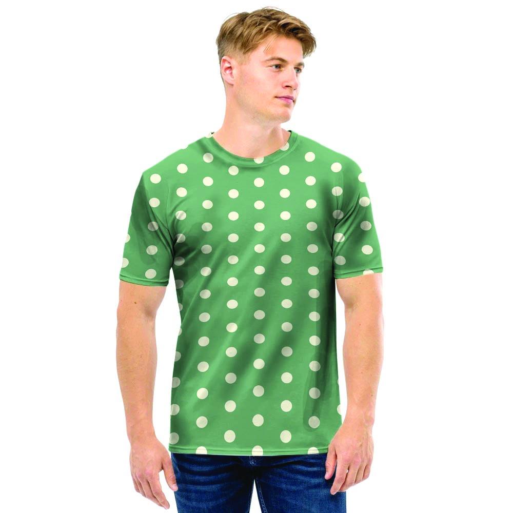 Green Sage Polka Dot Men T Shirt-grizzshop