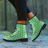 Green Sage Polka Dot Men's Boots-grizzshop