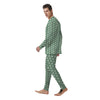 Green Sage Polka Dot Men's Pajamas-grizzshop