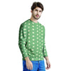 Green Sage Polka Dot Men's Sweatshirt-grizzshop