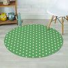 Green Sage Polka Dot Round Rug-grizzshop