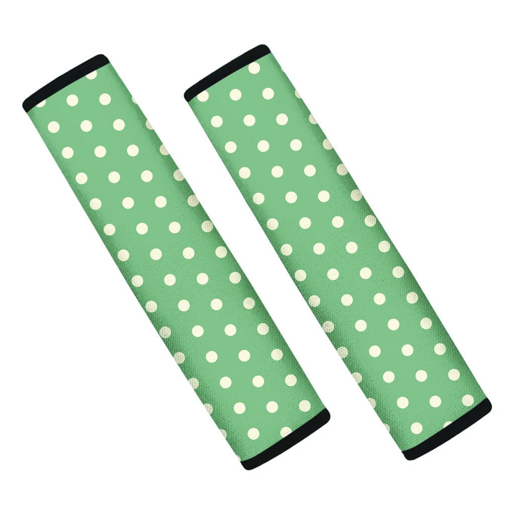 Green Sage Polka Dot Seat Belt Cover-grizzshop