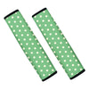 Green Sage Polka Dot Seat Belt Cover-grizzshop