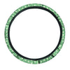 Green Sage Polka Dot Steering Wheel Cover-grizzshop